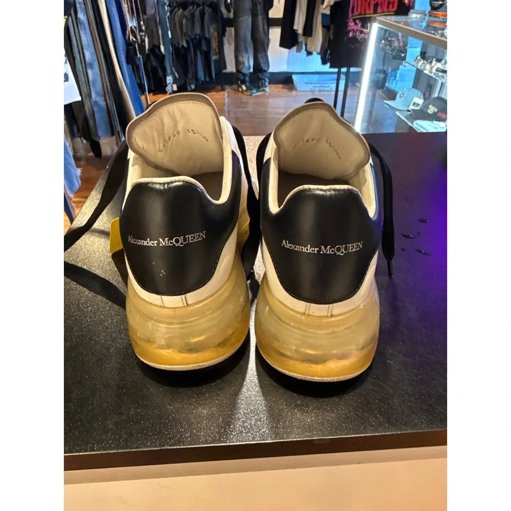 Alexander McQueen Sneakers‎ White Black Transparent Sole 611698 Size 35.5